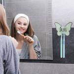 Милый настенный держатель для зубных щеток, настенный держатель для зубных щеток для ванных комнат, 4,33 дюйма x 3,35 дюйма Unique Bargains, зеленый - фото 4