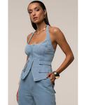 Женский топ-халтер Josie JLUXLABEL, Denim - фото 7