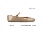 Туфли Carrie Mary Jane Flat Journee, Beige - фото 3