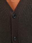 Вязаный кардиган Jack & Jones Junior, коричневый - фото 6