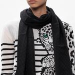 Шёлковый шарф мужской чёрный MOSCHINO - фото 2
