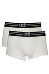 Боксеры мужские Cavalli Class хлопковые с контрастными полосками 2 шт, белый - фото