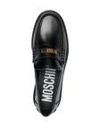 Moschino лоферы с логотипом, черный - фото 4