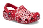 Кроссовки classic holiday sweater clogs 'red white' Crocs, красный - фото 2