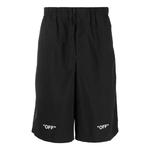 Спортивные шорты Off-White FW22 Solid Color Logo Printing Elastic Waistband Shorts Version Black - фото