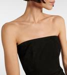 Замшевое платье миди Alex Perry, черный - фото 4