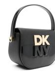 Сумка сэтчел DKNY с логотипом бренда, черный - фото 4