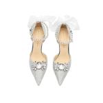 Ainer-cat Ainer cat Slim Heel High Heels 8cm Women's Silver - фото 12