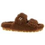 MIU MIU Женские коричневые сандалии Slide - фото 3