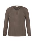 Блузка KAFFE CURVE Blouse Ami, коричневый - фото