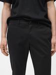 Хлопковые чинос с зауженным кроем Mango, Black - фото 6