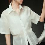 ELLE Рубашка Women's White Lapel Moderate - фото 5