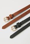 Ремень Anna Field LEATHER 2 PACK, Black/Cognac/Black - фото 4
