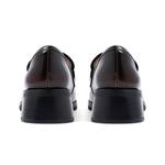 Лоферы женские черные/кофейные COMELY, экрю - фото 5