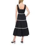 Платье CeCe Trim Square Neck Tiered Maxi, Rich Black - фото 2
