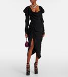 Платье миди с драпировкой в виде пантеры Vivienne Westwood, черный - фото 2