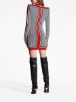 Balmain трикотажное платье мини с монограммой, черный - фото 3