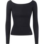 Courrèges Off Shoulder Ribbed Top COURREGES, черный - фото