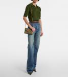 Кошелек на цепочке Cassandre Envelope из кожи Saint Laurent, Strong Moss - фото 5