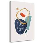 Картина арт-принт KUNSTLOFT Abstract Line Face, синий - фото