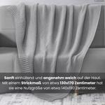 Трикотажное одеяло wometo, 140x190 см, серый - фото 4