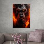 Картина на холсте Hustling Sharks Fire Ape, оранжевый - фото 4