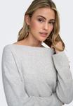 Джемпер ONLY ONLWINNIE BOATNECK, Light Grey Melange/Mottled Light Grey - фото 4