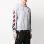 Толстовка ss21 logo printing drawstring gray Off-White, серый - фото 3