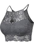 Кружевной бюстгальтер-бралетт серого цвета ZENANA - фото 4