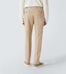Прямые брюки из льна и хлопка Slowear, бежевый - фото 4