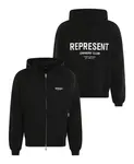 Клубная толстовка на молнии, черная Represent, черный - фото 2