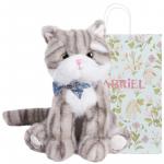 GABRIEL Плюшевая игрушка котенок, White Black Yellow, 25 см - фото 8