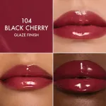 Addict Lip Glow Oil Увлажняющее масло для губ на 24 часа - 3 ультраблестящих финиша Dior, 104 Black Cherry - фото 4
