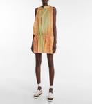 Мини-платье из принтованного хлопка Stella McCartney, Washed Out Fluoro - фото 2