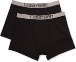 Нижнее белье Calvin Klein Boys Steel Micro Boxer Brief, упаковка, Black/Black - фото
