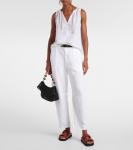 Льняной топ Tacy Velvet, белый - фото 2