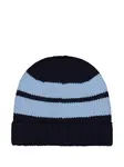 Шапка бини в полоску Stone Island, синий - фото 2