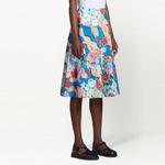 Юбка-трапеция с цветочным принтом MARNI, мультиколор - фото 6