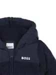 Пуховик с веревочным эффектом BOSS Kidswear, синий - фото 3