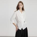 ELLE Рубашка Women's Ecru Lapel Moderate - фото 4