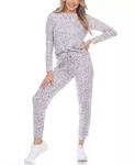 Женский комплект одежды Leopard Lounge, 2 предмета White Mark, серый - фото