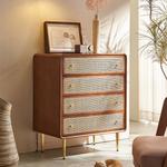 Yu Senyi Комод черный для спальни, 5 ящиков - фото 2