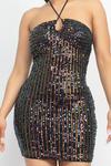 Черное мини-платье с пайетками для вечеринки Shopirisbasic - фото
