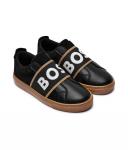 Кроссовки кожаные Boss Kidswear, черный - фото 3