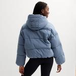 Женский пуховик оверсайз с капюшоном Sebby, синий - фото 2