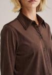 Блуза WE Fashion Button-down blouse, Dark Brown - фото 4