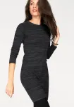 Трикотажное платье Aniston CASUAL на молнии, антрацит - фото