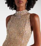 Шелковое платье Benue с декором Jenny Packham, Biscotti - фото 4