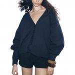 Трикотажная кофта женская синяя ZARA - фото 5