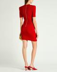 Мини-платье Balmain, красный - фото 4